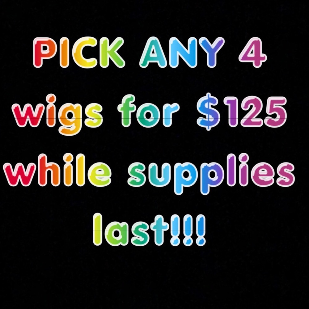 Any 4 wigs that are under $60 listed price